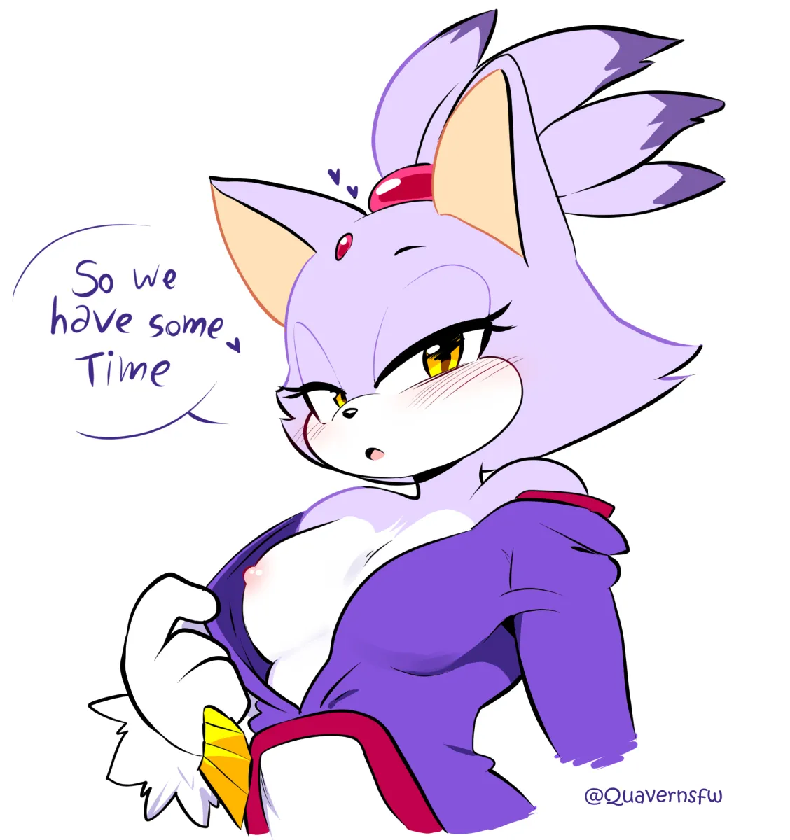 Blaze The Cat by Quaverdraws