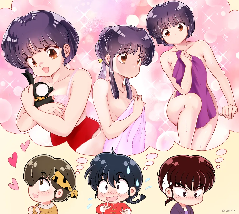 Saotome Ranma, Tendou Akane by Cyocomi4