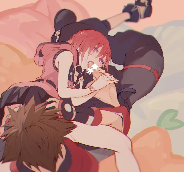 Sora (Kingdom Hearts), Kairi (Kingdom Hearts) by Ramochi (Auti)