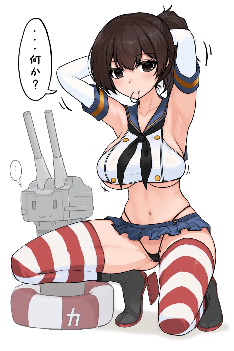 Kaga (Kancolle), Shimakaze (Kancolle) by Kinakomochi (Testament05)