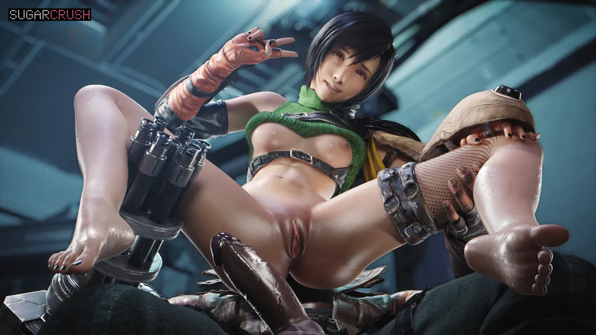 Yuffie Kisaragi, Barret Wallace by Sugarcrush Xxx