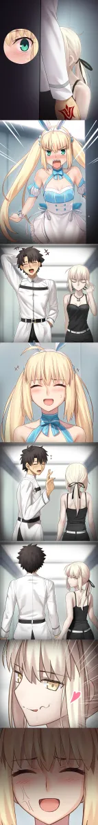 Artoria Pendragon (Fate), Fujimaru Ritsuka (Male) by Besmiled