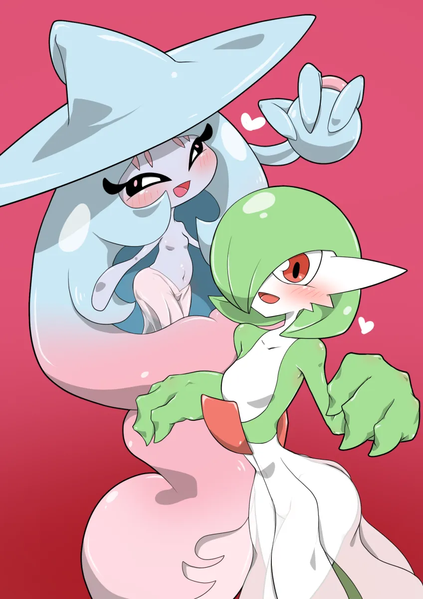 Gardevoir, Hatterene by Kazamidoririnn