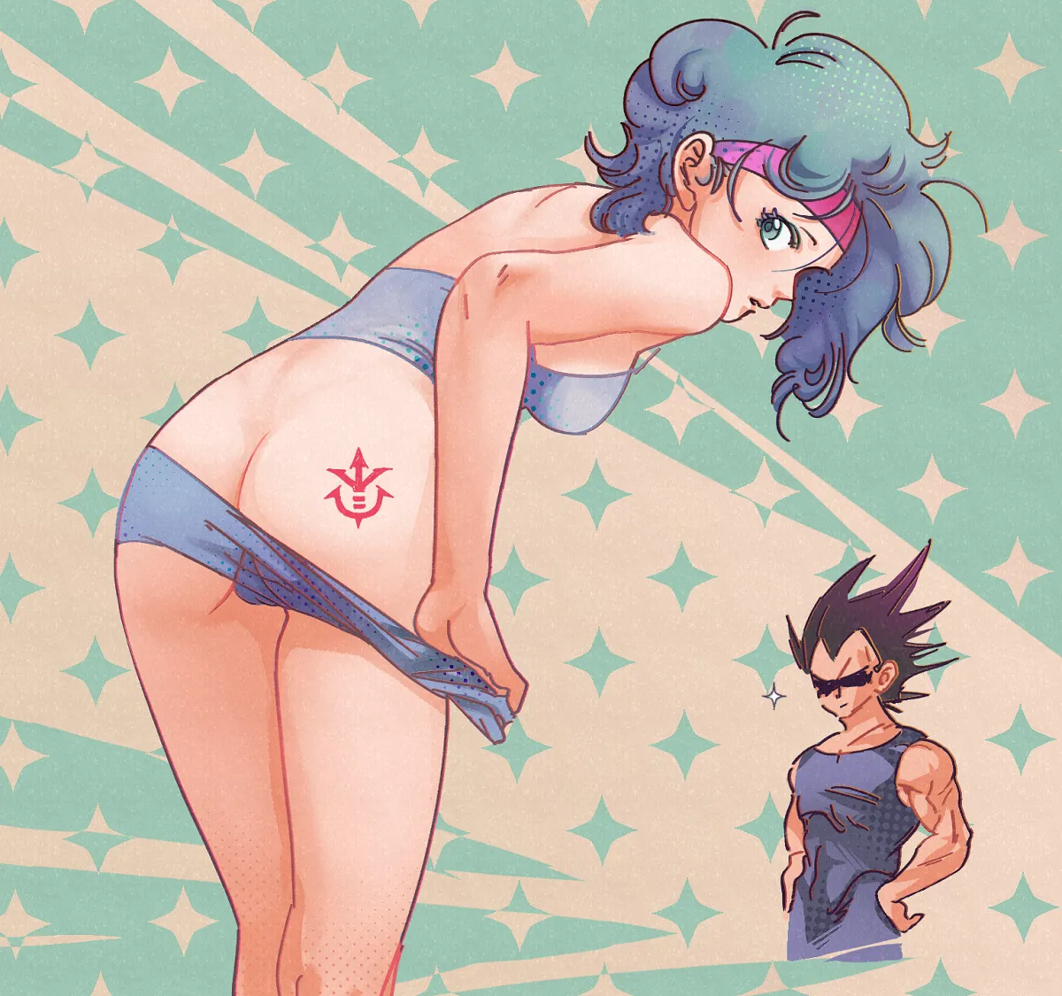 Vegeta, Bulma by Amachu A