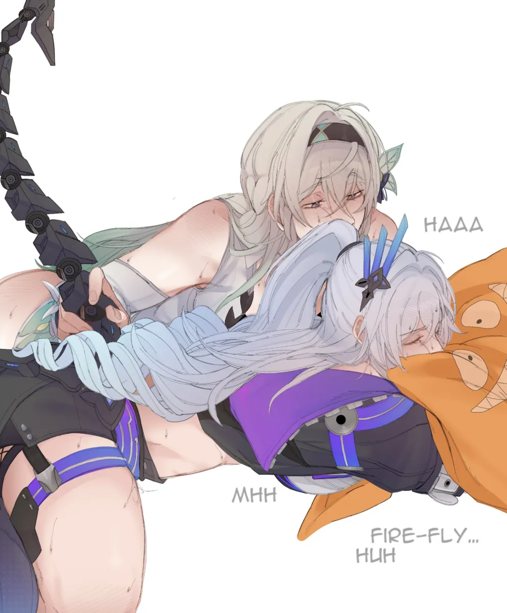 Firefly (Honkai: Star Rail), Silver Wolf (Honkai: Star Rail) by Blackrunel