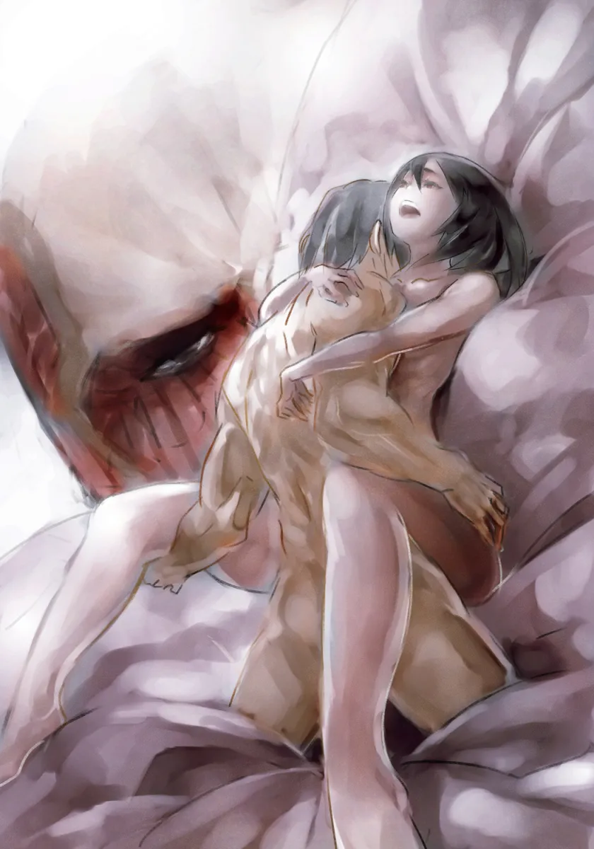 Mikasa Ackerman, Eren Yeager by Double Tens