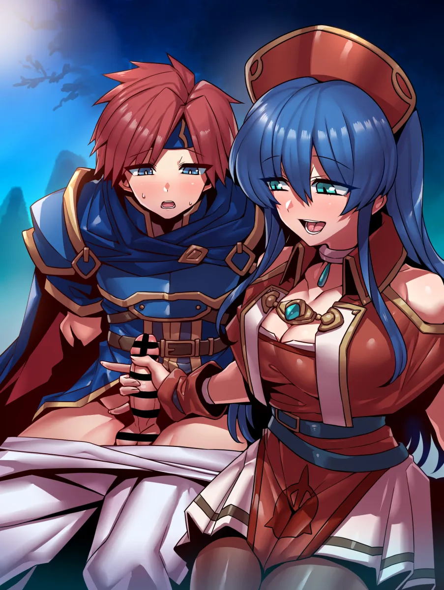 Roy (Fire Emblem), Lilina (Fire Emblem) by Tukiwani