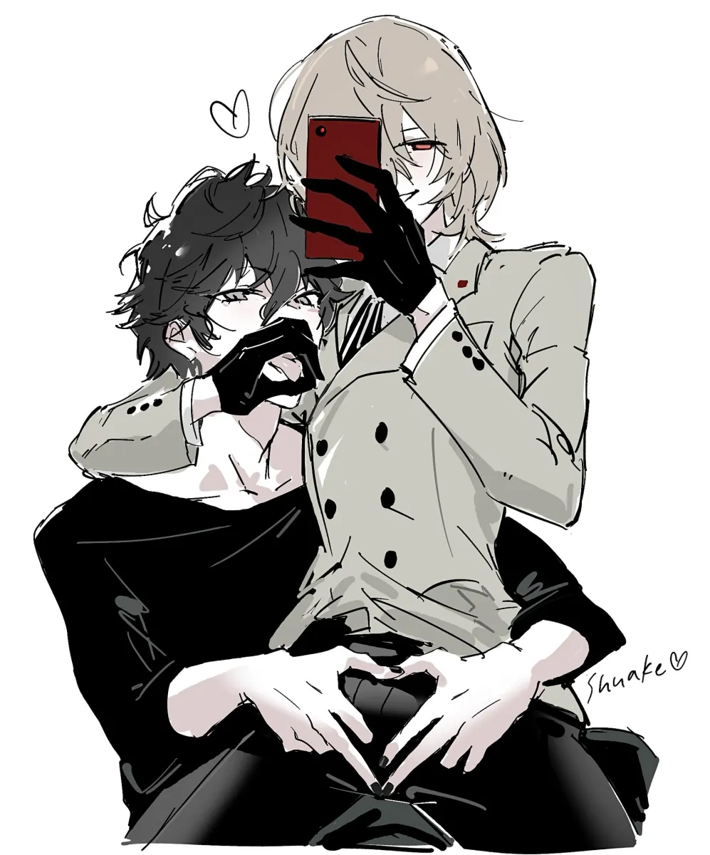 Amamiya Ren, Akechi Goro by Kaninn