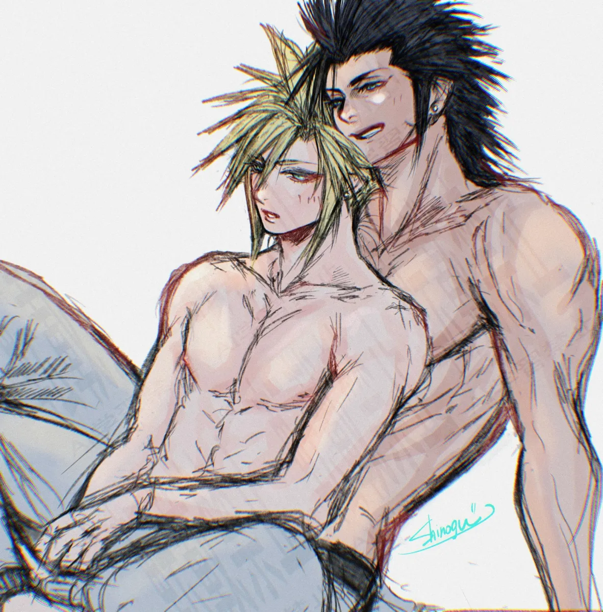 Cloud Strife, Zack Fair by Shinogu R