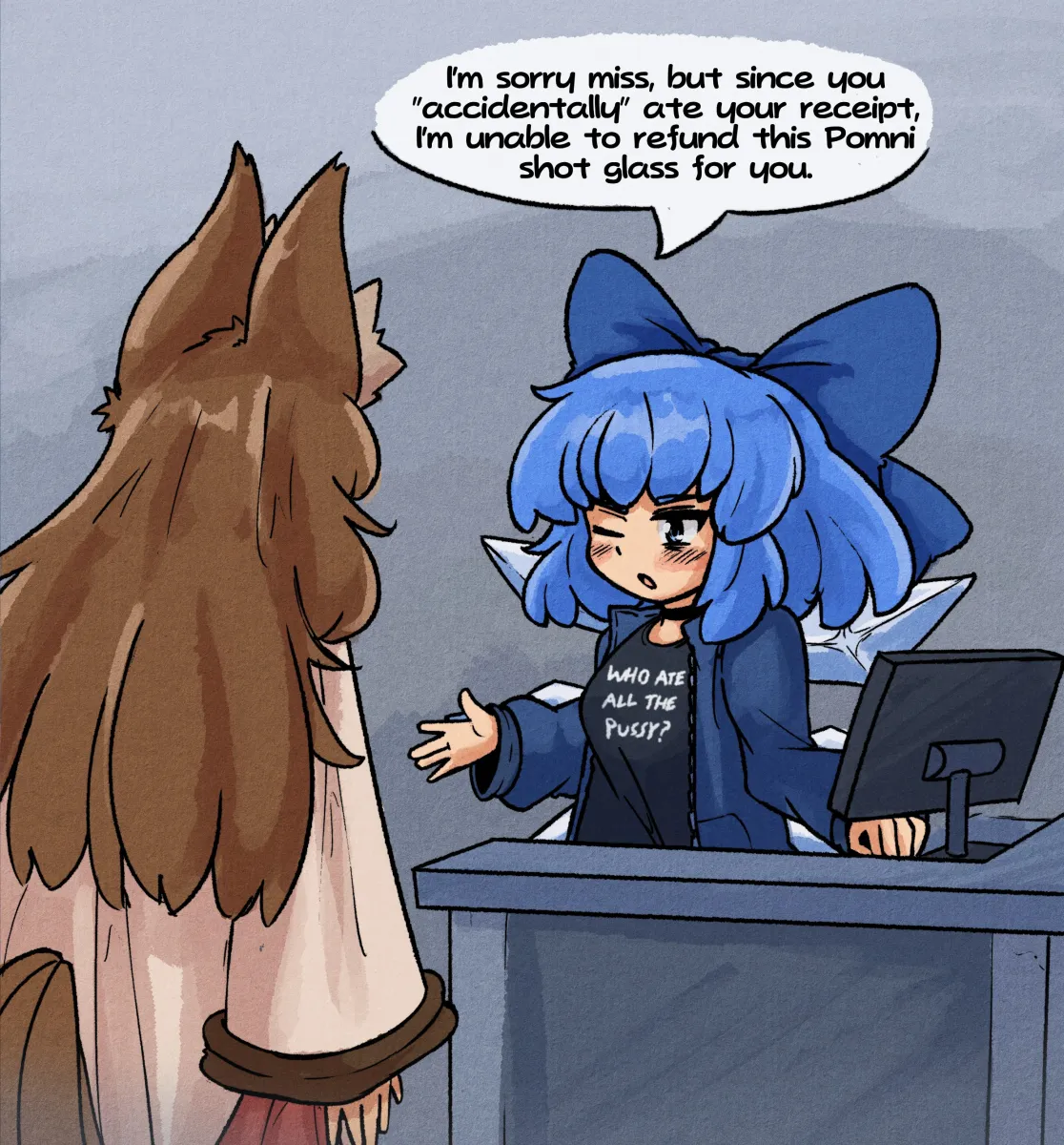 Cirno, Imaizumi Kagerou by Mcsquiddies