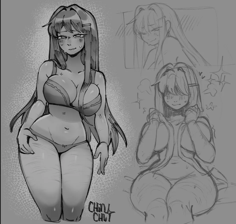 Yuri (Doki Doki Literature Club) by Chinchu