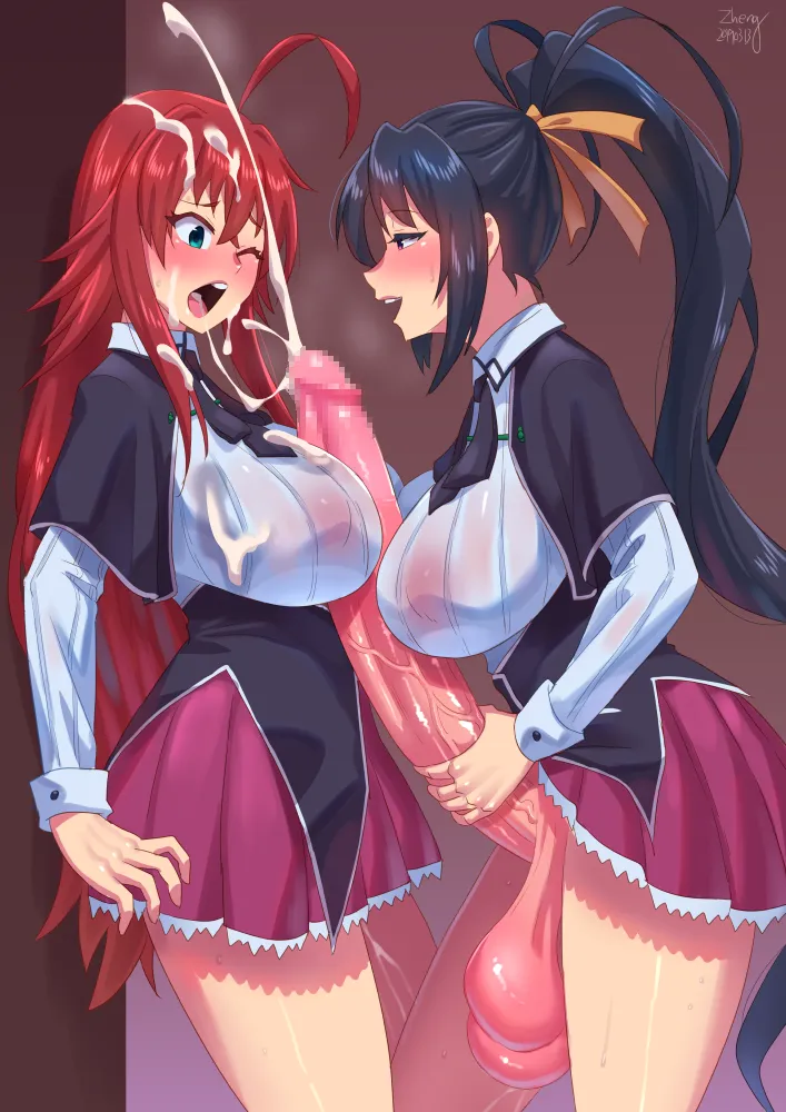 Rias Gremory, Himejima Akeno by Allurmilk