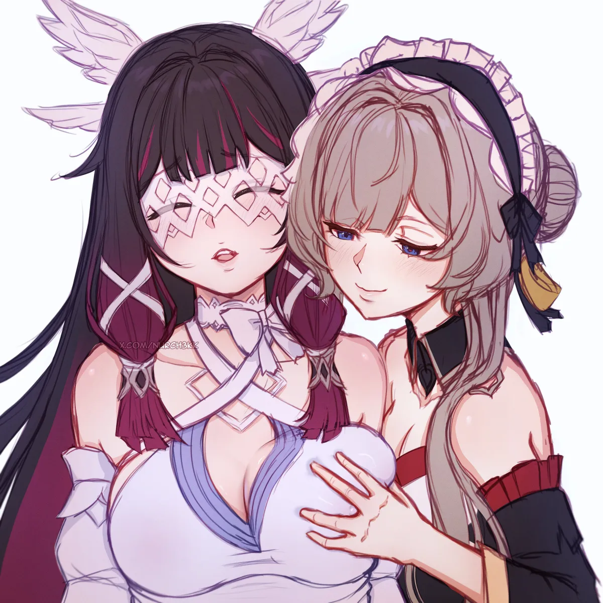 Columbina (Genshin Impact), Sandrone (Genshin Impact) by Nurch3K