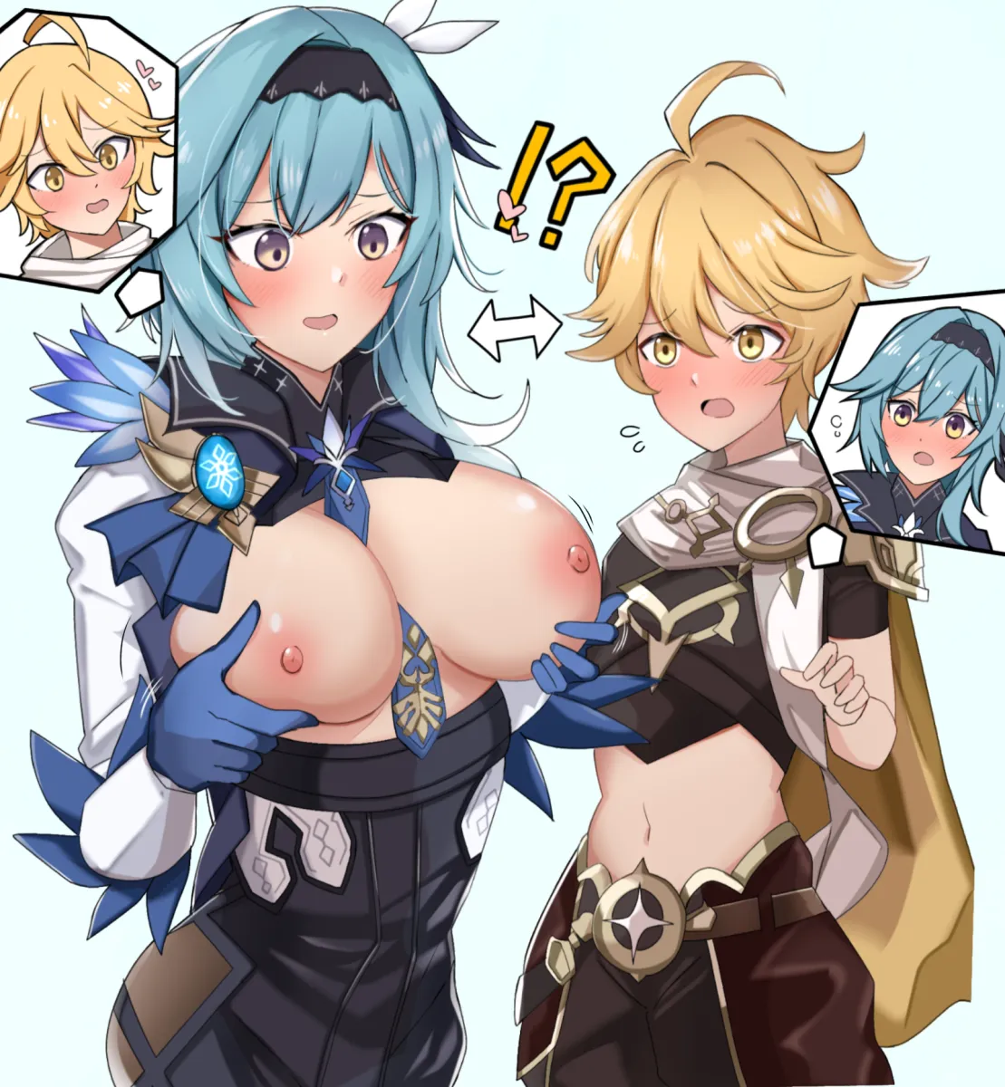 Aether (Genshin Impact), Eula (Genshin Impact) by Toshima19699496