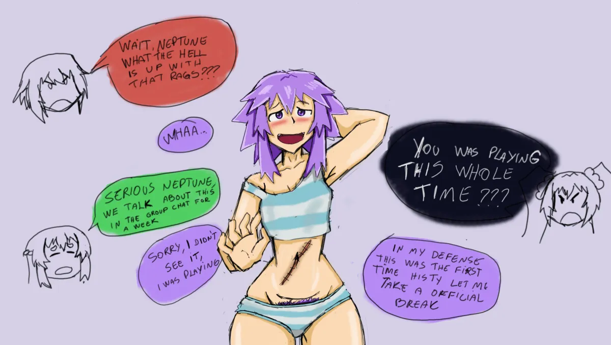 Neptune (Neptunia), Noire (Neptunia) by Ro-Beto (Artist)