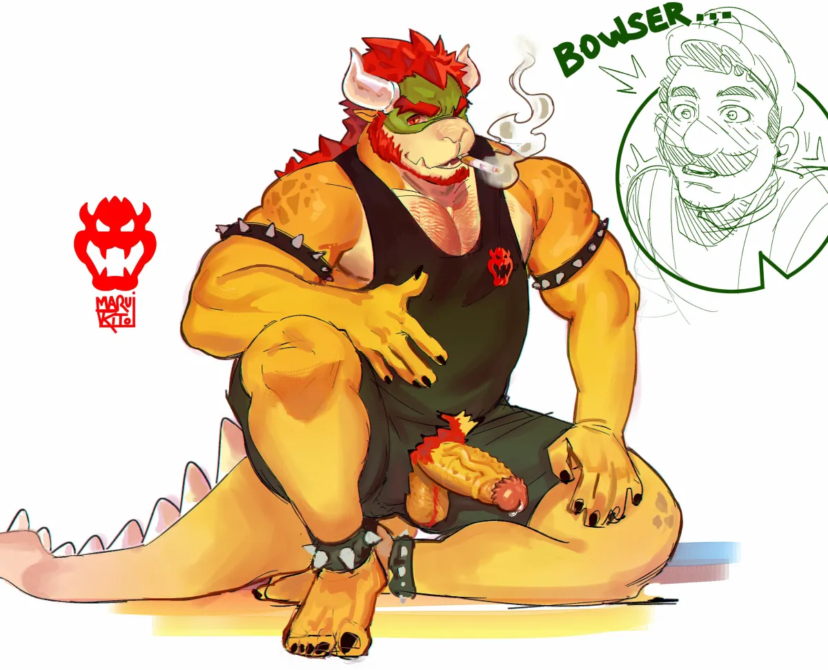 Luigi, Bowser by Maruikito