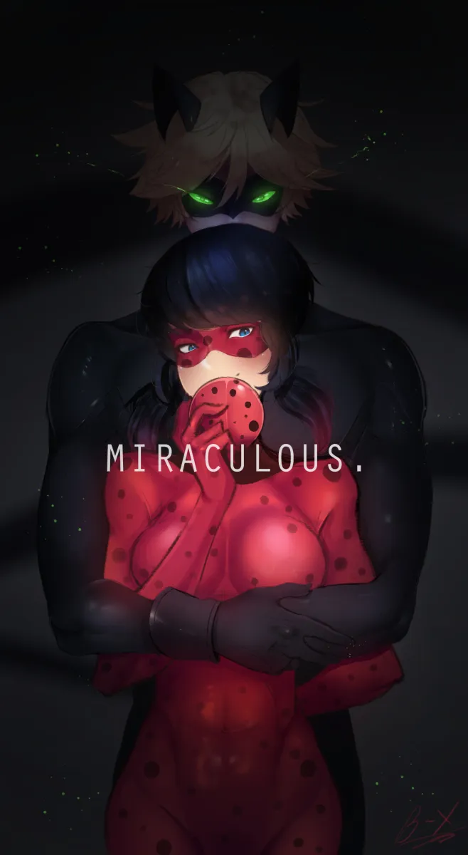 Marinette Dupain-Cheng, Adrien Agreste by Sly-8