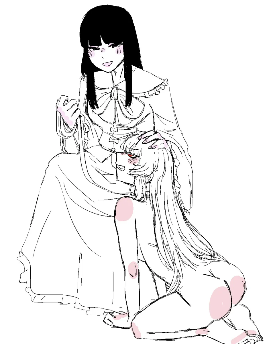 Fujiwara No Mokou, Houraisan Kaguya by Stomachbooks