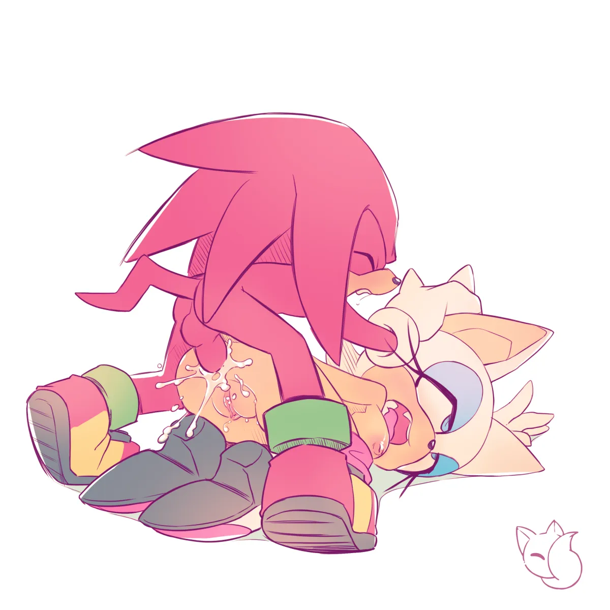 Rouge The Bat, Knuckles The Echidna by Reddish Fox