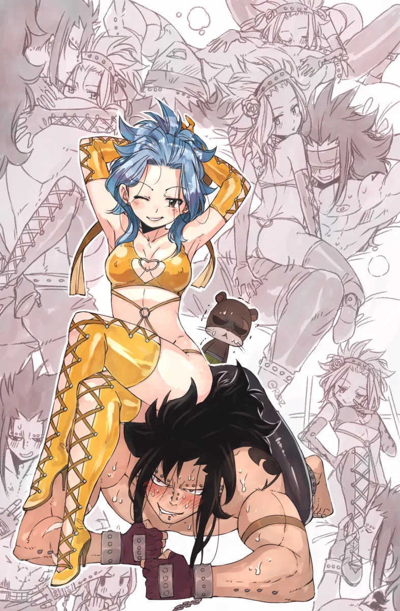 Gajeel Redfox, Levy Mcgarden by Rusky
