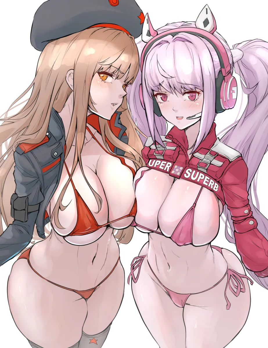 Rapi (Nikke), Alice (Nikke) by Spicycurryart