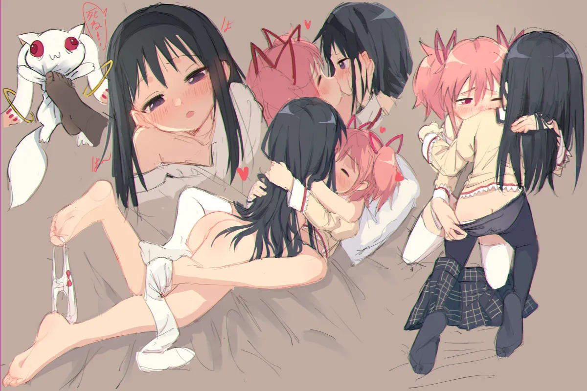 Akemi Homura, Kaname Madoka by Kochiruga