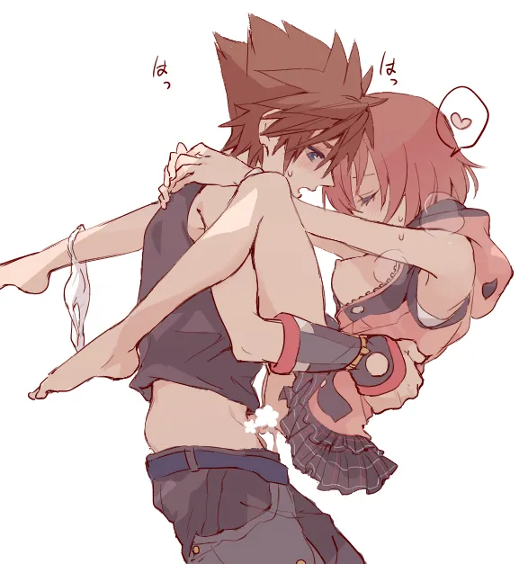 Sora (Kingdom Hearts), Kairi (Kingdom Hearts) by Ramochi (Auti)