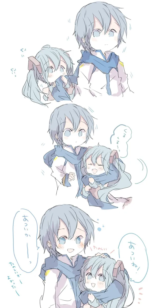 Hatsune Miku, Kaito (Vocaloid) by Xxxx Saki