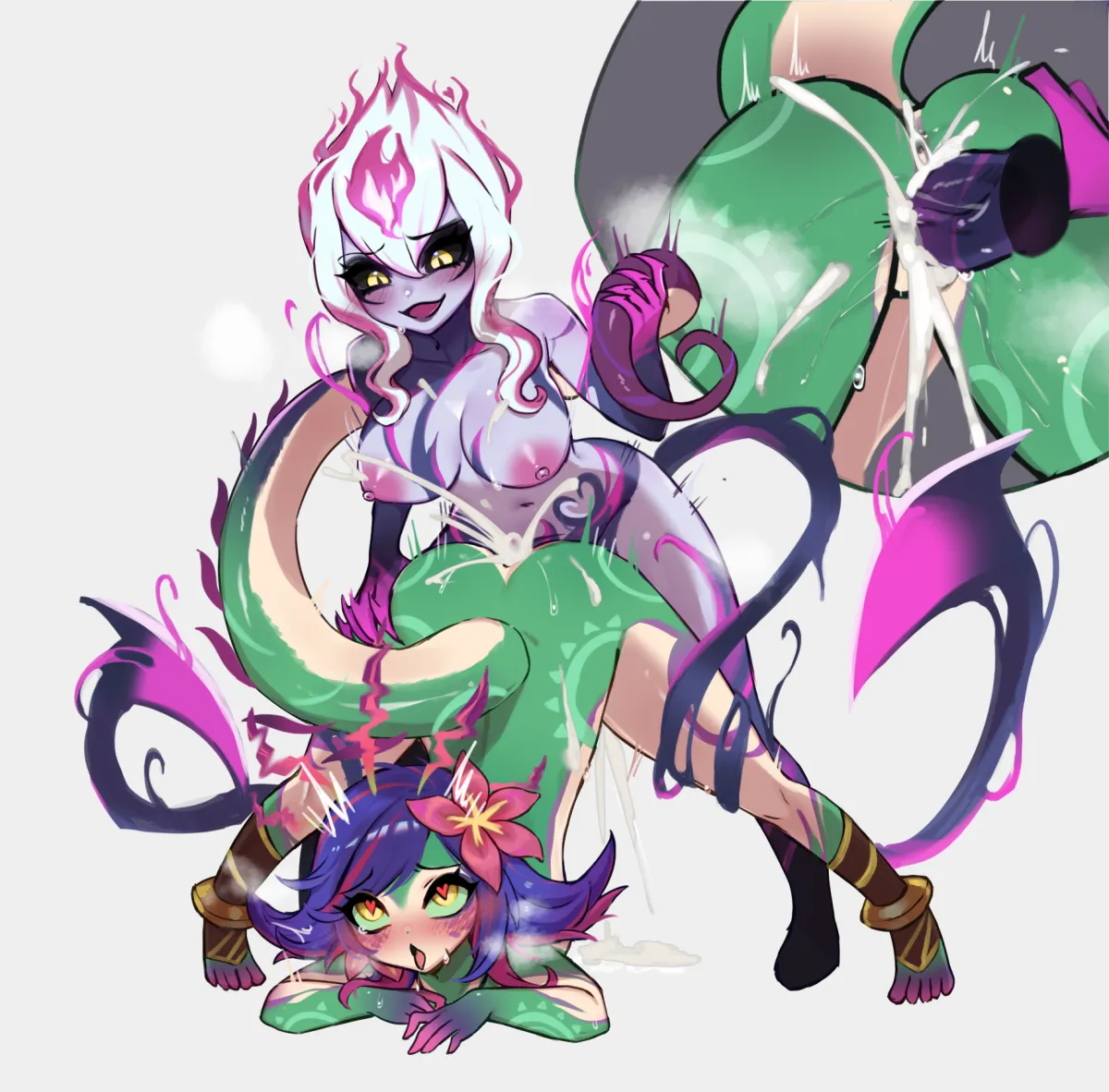 Evelynn (League), Neeko (League) by Biyon Tran