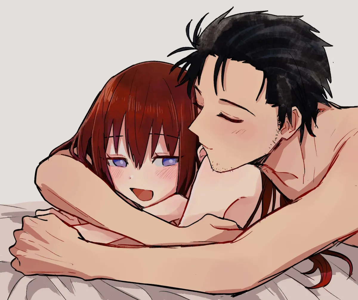 Makise Kurisu, Okabe Rintarou by Suehiroch0