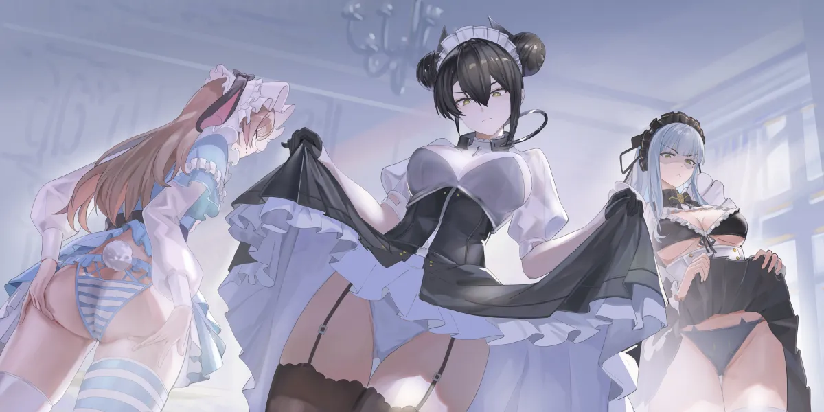 Hk416 (Girls' Frontline), Ump45 (Girls' Frontline) by Xiao Longxia Mianbao