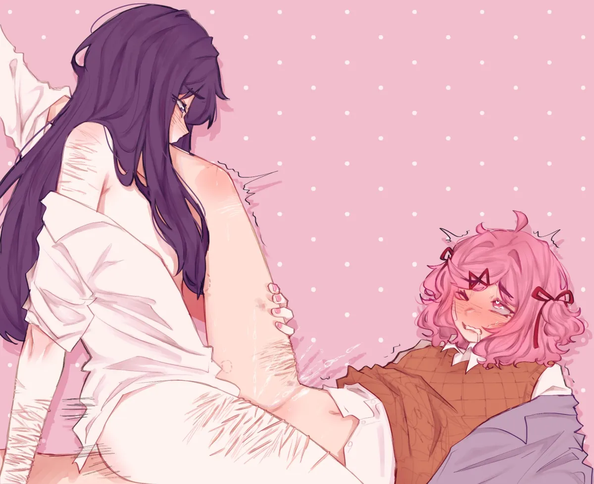 Natsuki (Doki Doki Literature Club), Yuri (Doki Doki Literature Club) by Pockiseisont