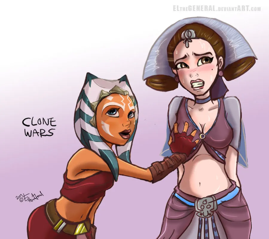 Ahsoka Tano, Padme Amidala by Elthegeneral