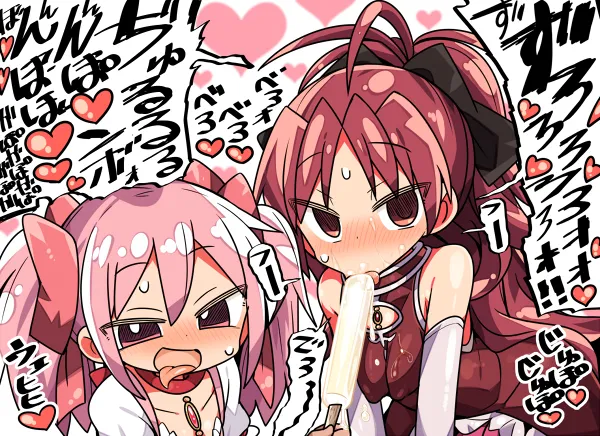 Kaname Madoka, Sakura Kyoko by Kanikama