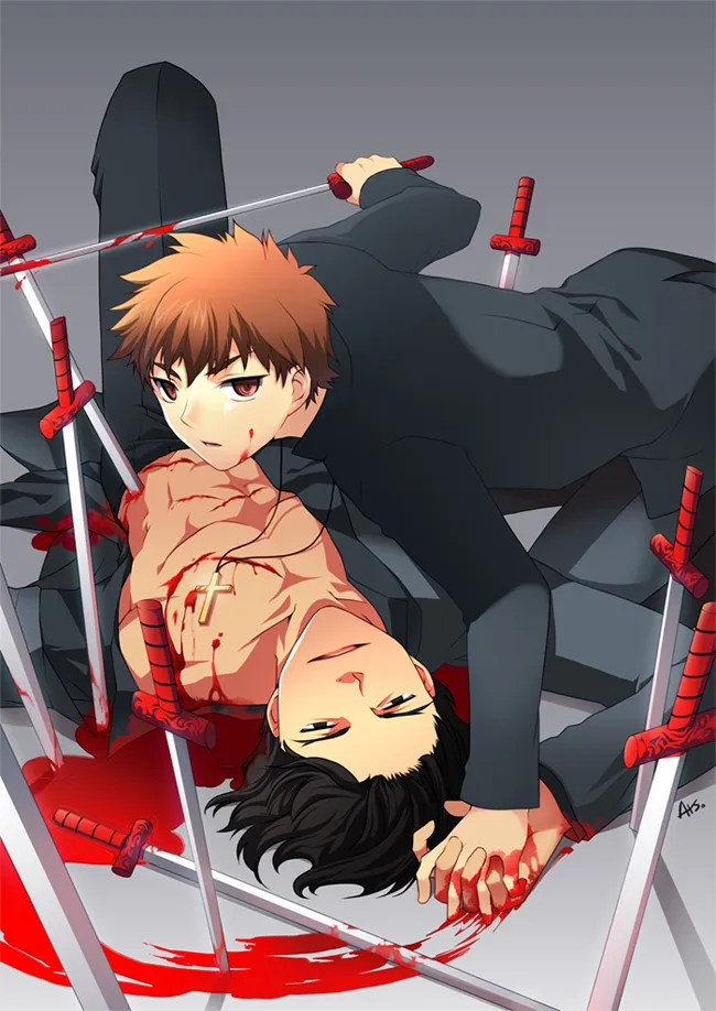Emiya Shirou, Kotomine Kirei by Arisu Shiria