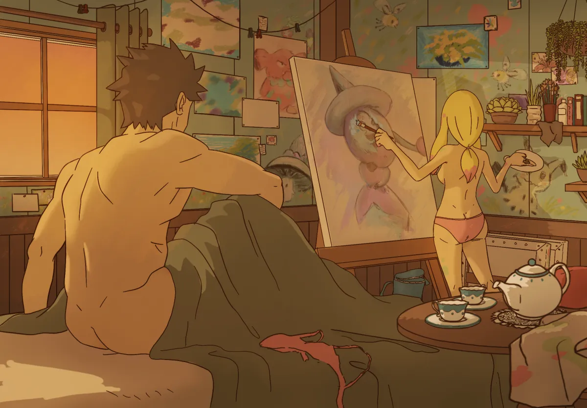 Red (Pokemon), Mimikyu by Rikkusedo