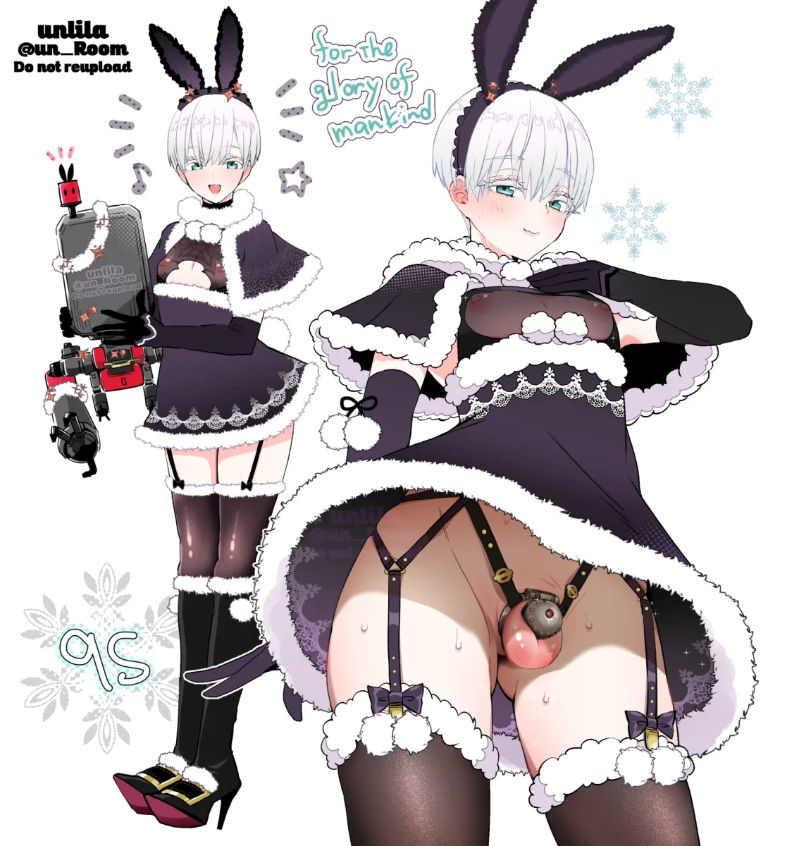 9S (Nier:automata), Pod (Nier:automata) by Nagano Rira