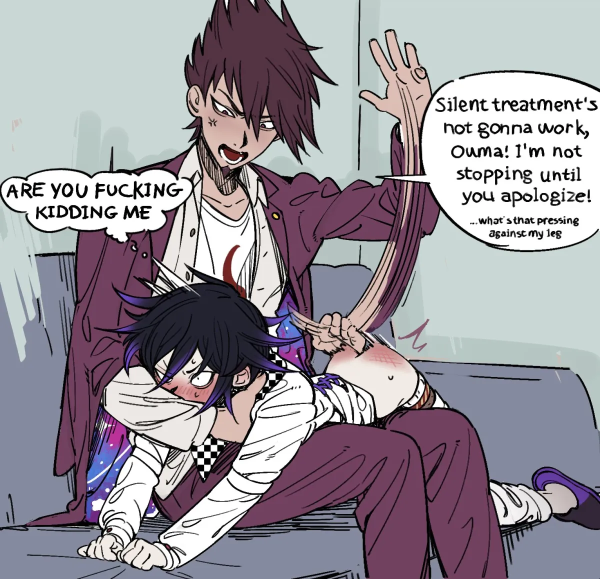 Oma Kokichi, Momota Kaito by Miri (Bossu Osu)