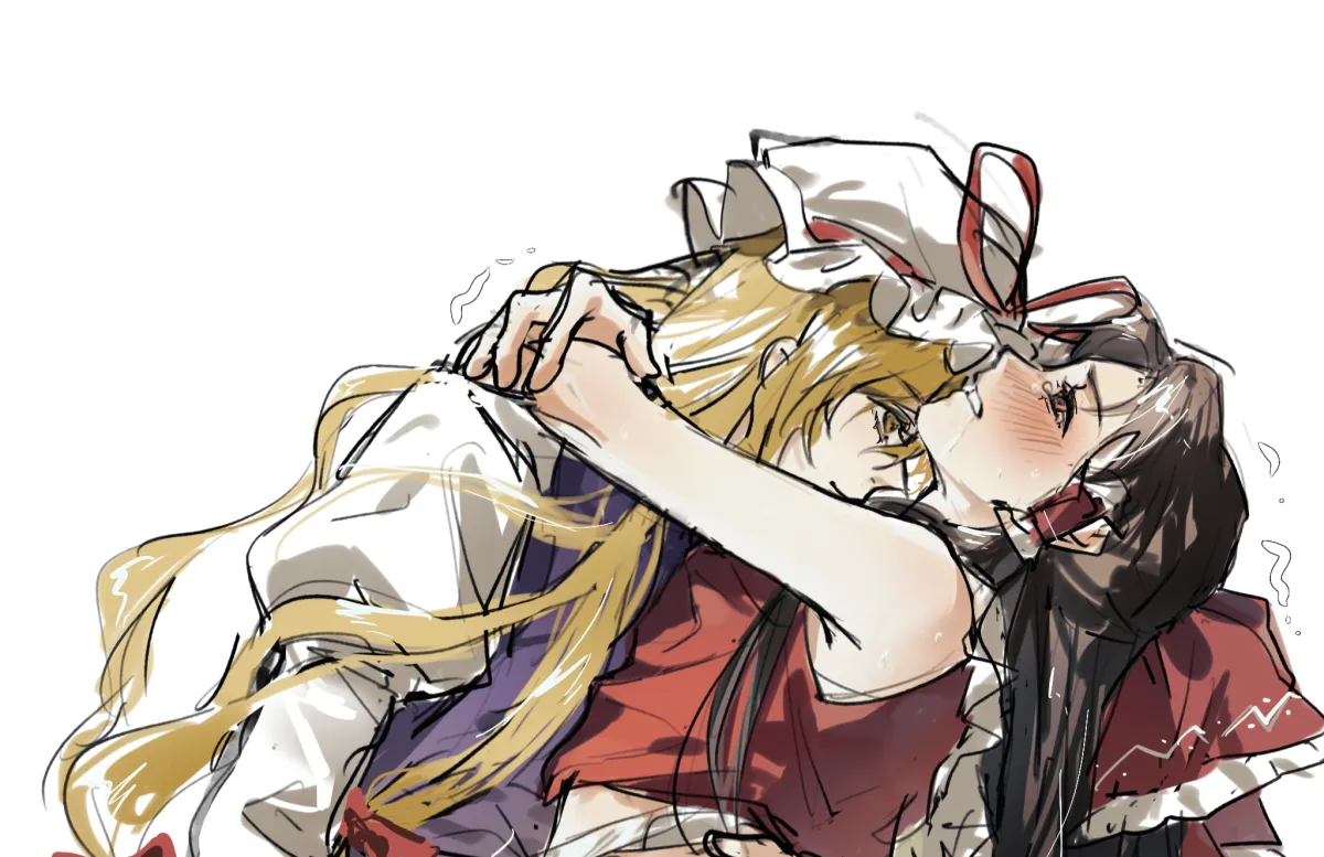 Hakurei Reimu, Yakumo Yukari by Aihara-Rina