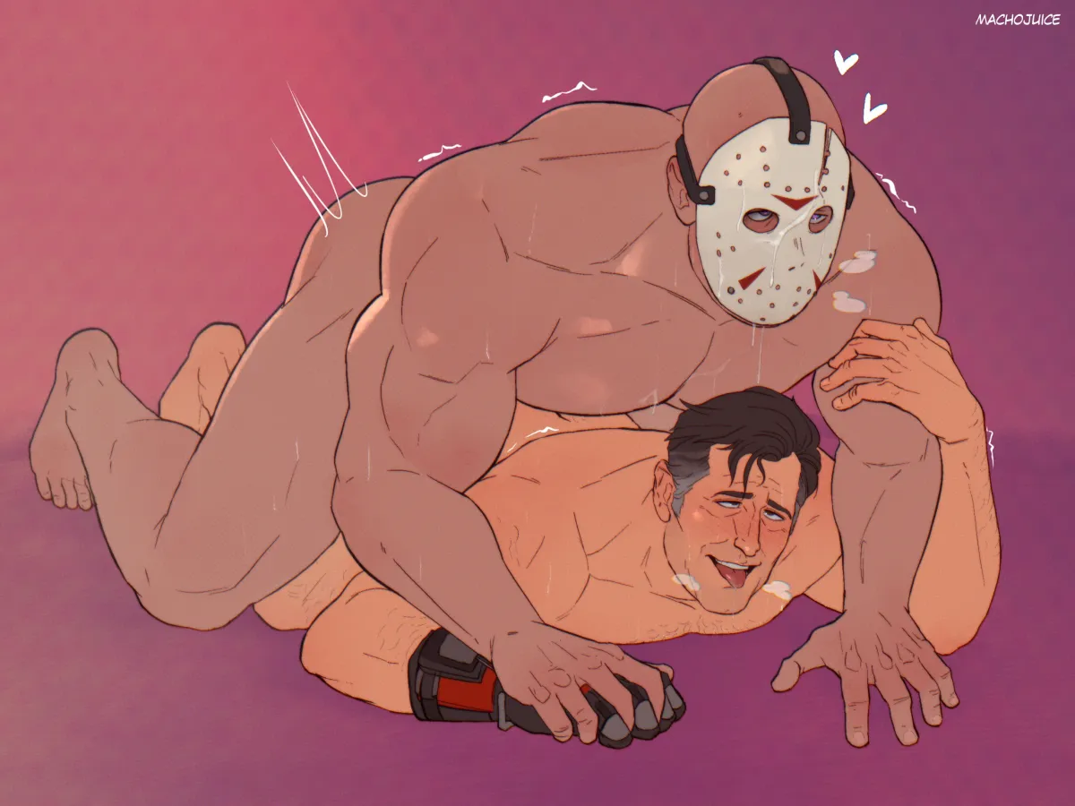 Jason Voorhees, Ashley J Williams by Macho Juice