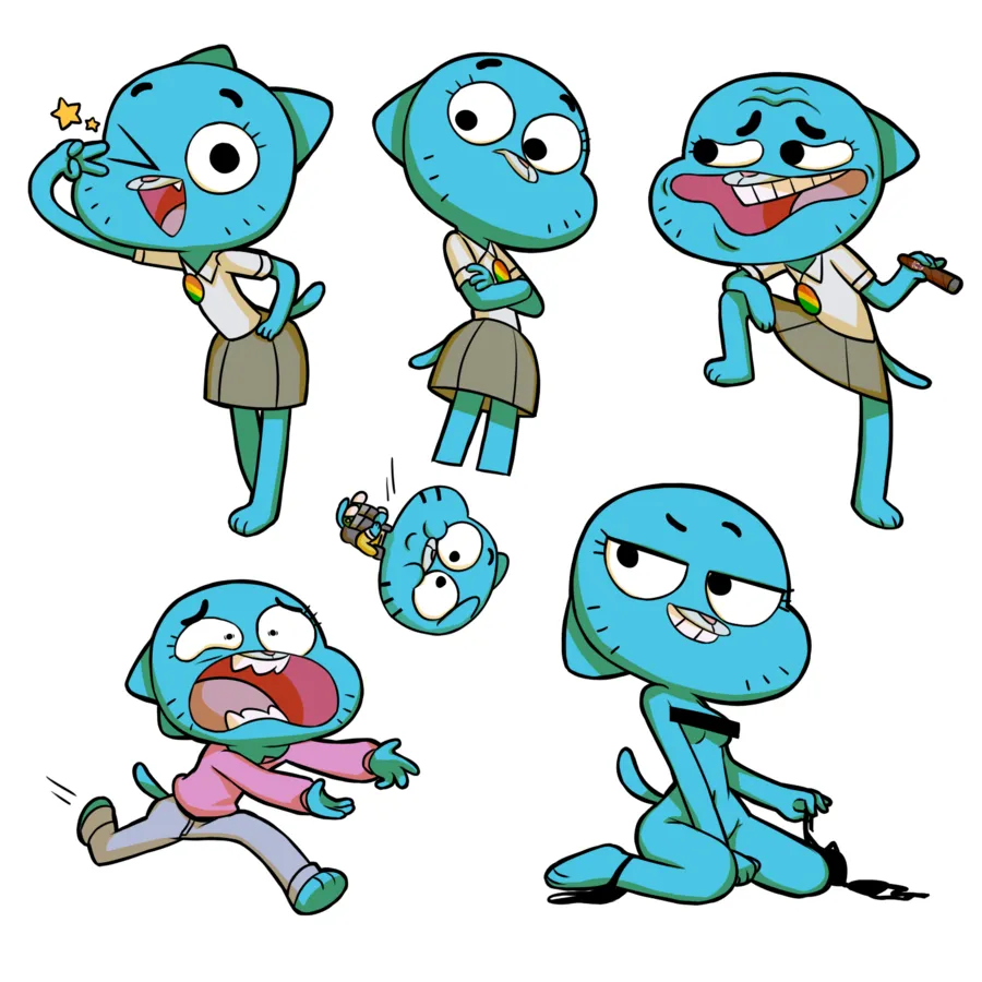 Gumball Watterson, Nicole Watterson by Flowerpigeon