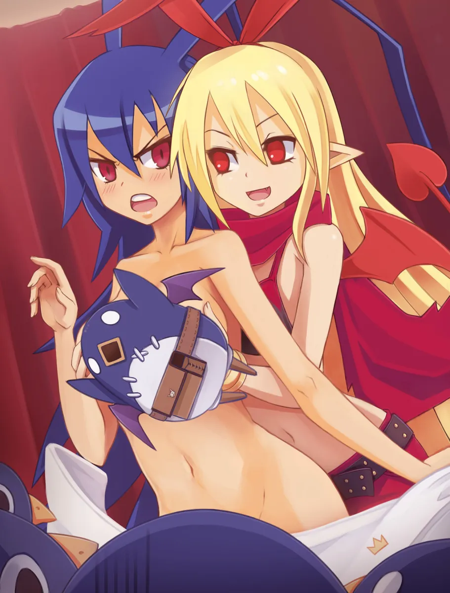 Prinny, Flonne by Sunimu