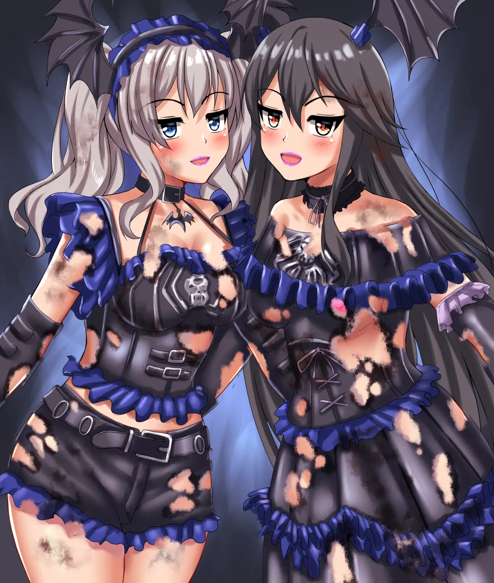Haruna (Kancolle), Kashima (Kancolle) by Zanntetu