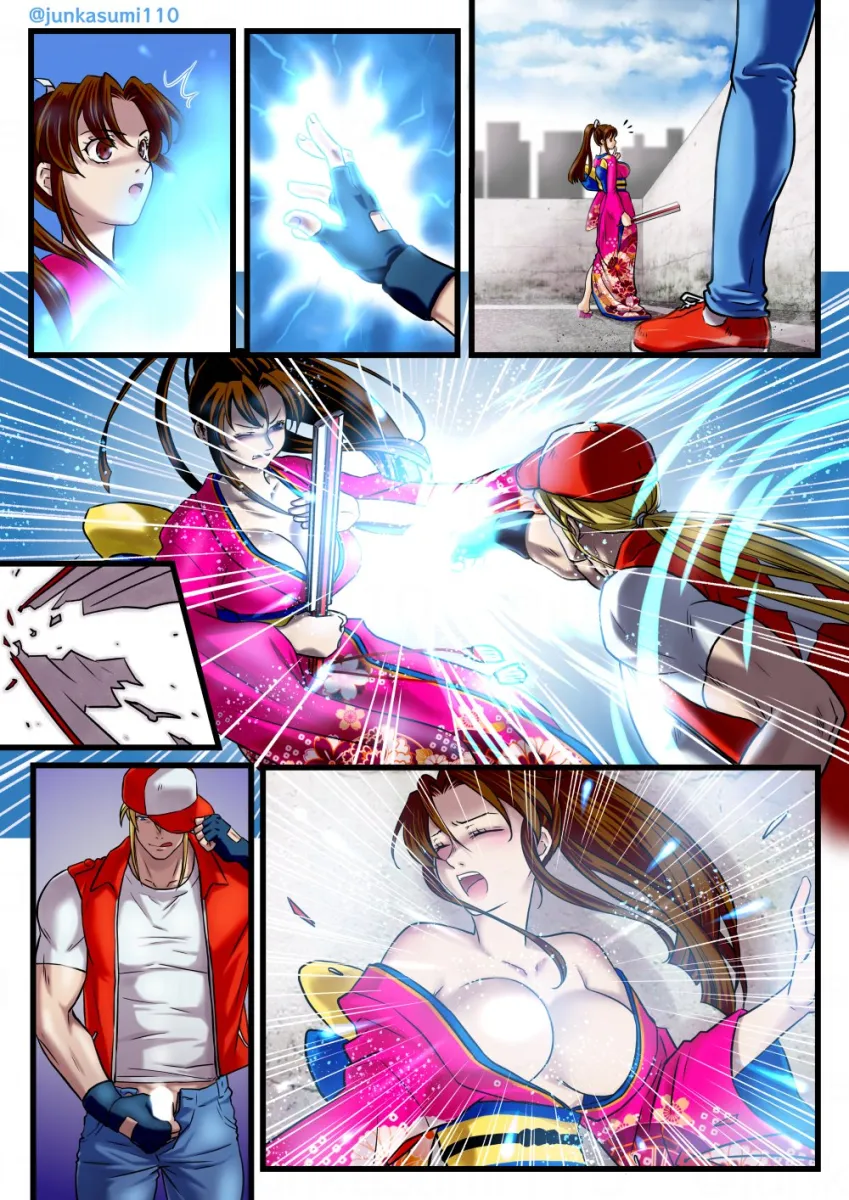 Shiranui Mai, Terry Bogard by Kasumi Jun