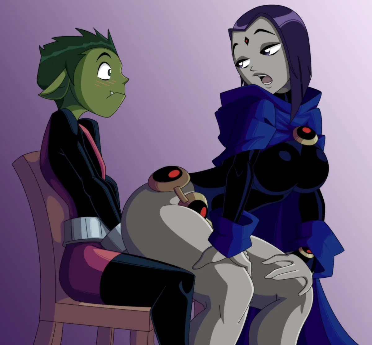 Raven (Dc), Beast Boy (Dc) by Ravenravenraven