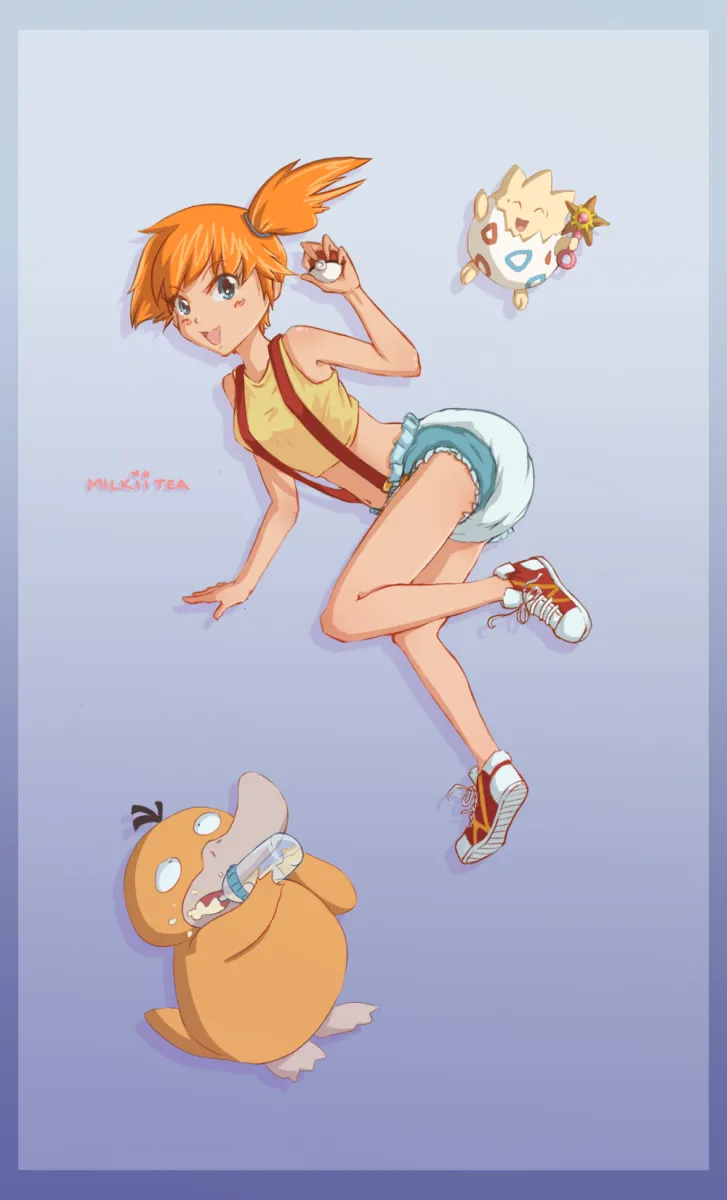 Misty (Pokemon), Psyduck by Milkii-Tea