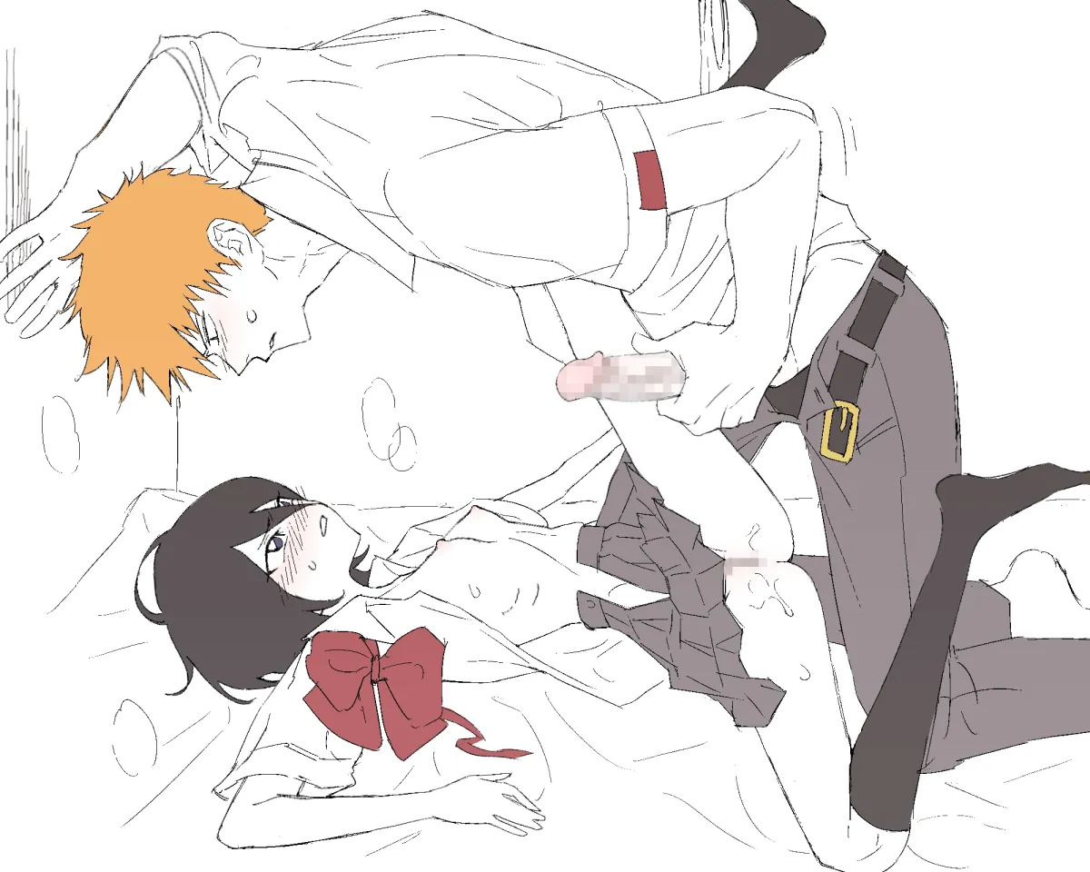 Kuchiki Rukia, Kurosaki Ichigo by Neukpu