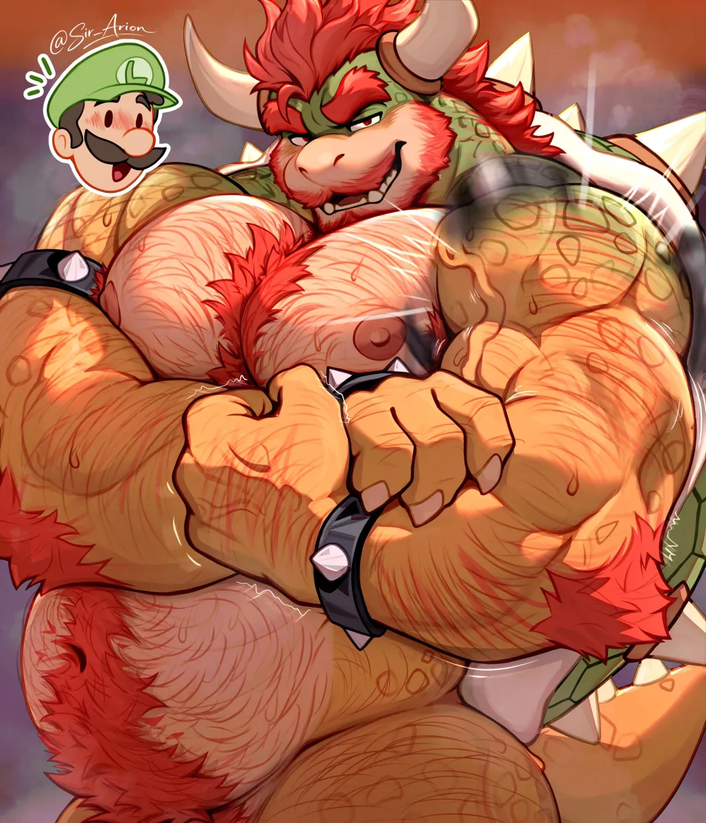 Luigi, Bowser by Sir Arion