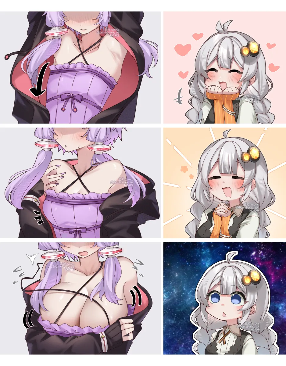 Yuzuki Yukari, Kizuna Akari by Kyusai Kuma