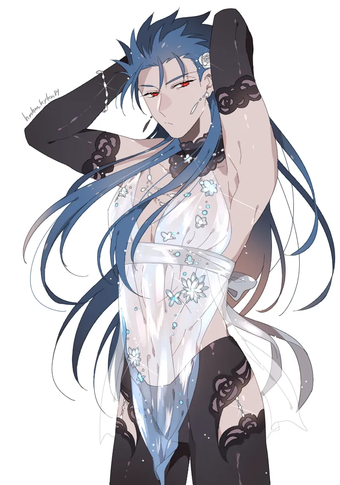 Artoria Pendragon (Fate), Cu Chulainn (Fate) by Namahamu (Hmhm 81)